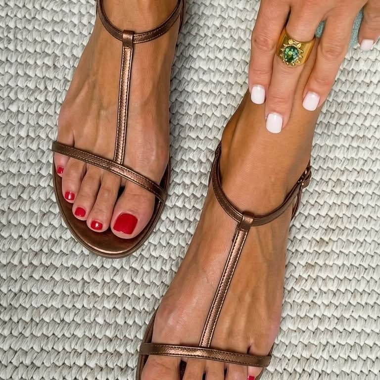 Rosalba | Gold Spring Sandals