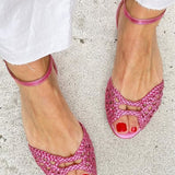 Isadora | Gold Woven Sandals