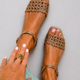 Aurora | "Summer Enchantment" Gold Sandals