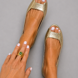 Adelina |  Comfort-Chic Gold Sandals