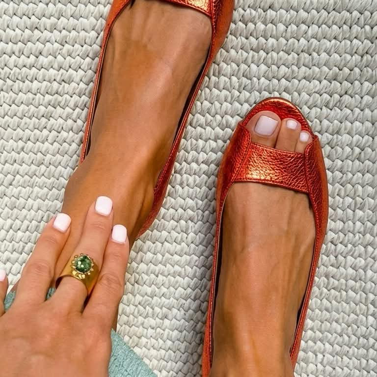 Adelina |  Comfort-Chic Gold Sandals
