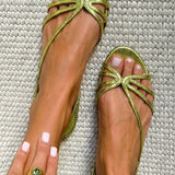 Ginevra |Gold Sandals: Summer Elegance
