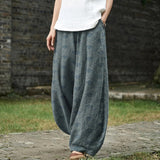 Brigitte – Green Wide-Leg Trousers with Wave Print